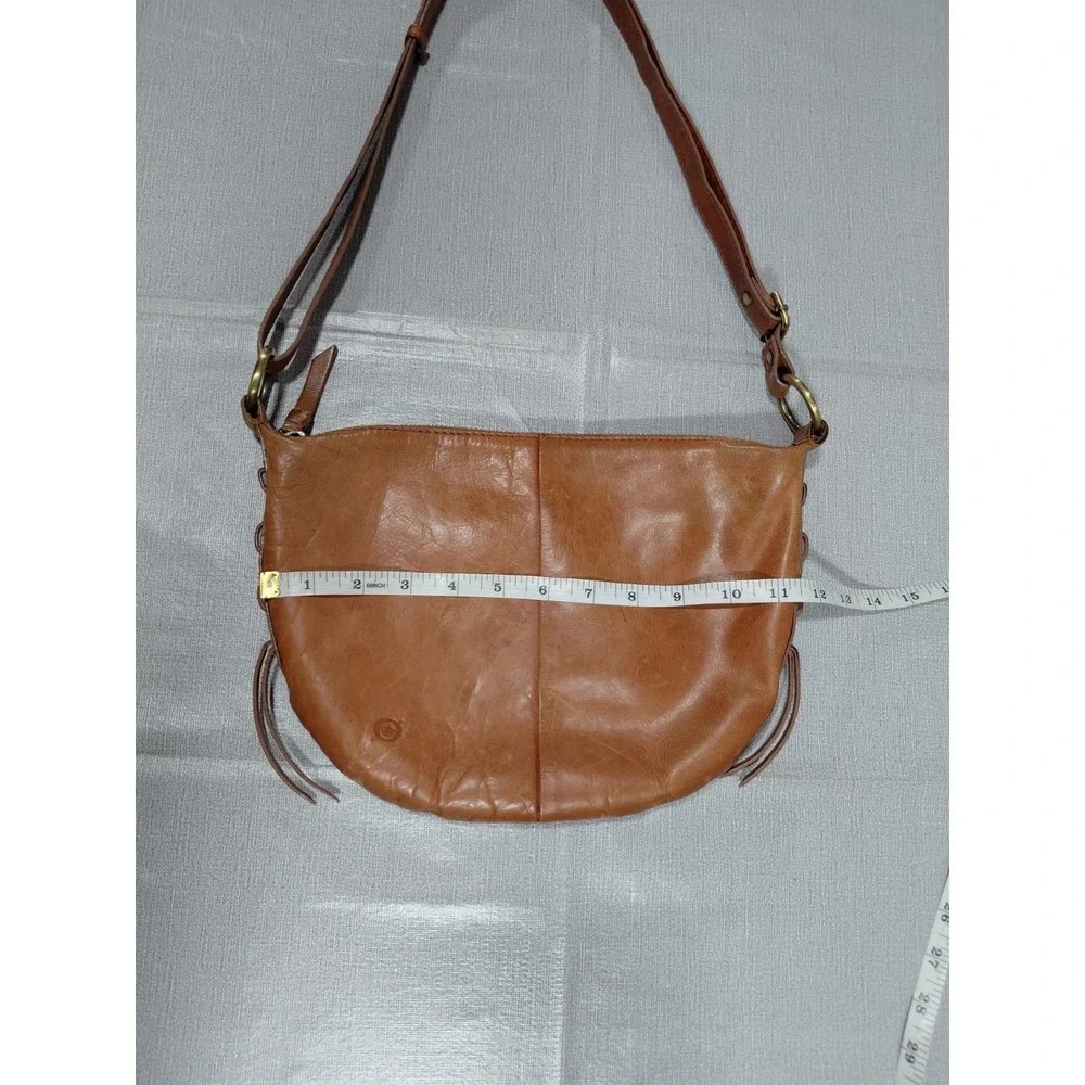 Born Hobo Shoulder Bag Brown Adjustable Strap Lace Up Sides